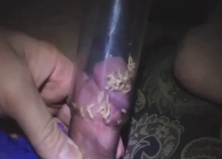 Maggot-covered cock head sliding for you