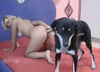 Naked perv and a curious dog