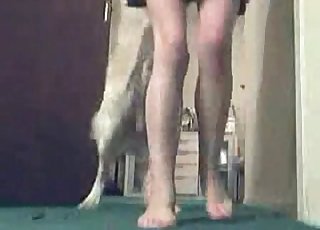 Owner and a sweetest doggy