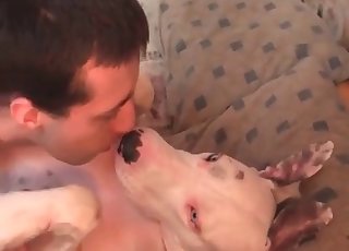 Tremendously hot video, a man and his dog